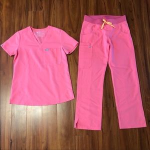 FIGS NEON PINK SCRUB